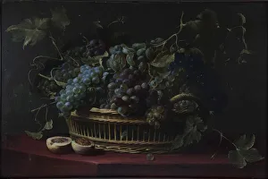 Bordighera Gallery: Still life with a basket of grapes