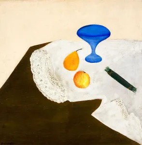 State Art Museum Prints: Still life with blue vase, 1919. Creator: Sterenberg, David Petrovich (1881-1948)