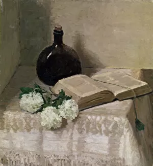 Open Book Collection: Still life with a Book, late 19th or 20th century. Artist: Johannes Hansch