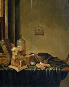 Gerrit Prints: Still Life with Books, 17th century. Artist: Gerrit van Vucht