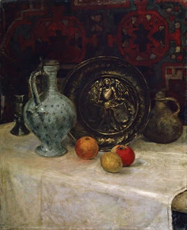 Still Life with a Brass Plate, late 19th or early 20th century. Artist: Paula Modersohn-Becker