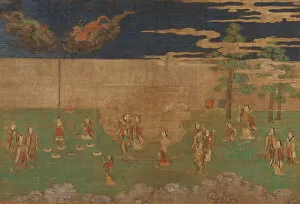 And Gold On Silk Gallery: Life of the Buddha: The Birth of the Buddha, early 15th century. Creator: Unknown