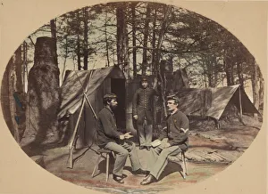 Foux Prints: Life in Camp, 6th Corp Headquarters, ca. 1864. Creator: Egbert Guy Fowx