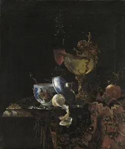 Still Life with a Chinese Bowl, Nautilus Cup and Other Objects, 1662. Creator: Willem Kalf