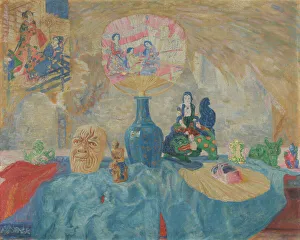 Ensor James Sidney Edouard Prints: Still Life with Chinoiseries, 1906. Creator: James Ensor