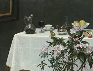 Cup And Saucer Gallery: Still Life: Corner of a Table, 1873. Creator: Henri Fantin-Latour