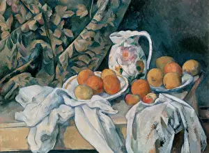 Soft Furnishing Prints: Still Life with a Curtain, 1898. Creator: Paul Cezanne