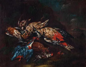 Songbird Prints: Still Life with Dead Birds, 1720-1740. Creator: Franz Michael Siegmund Von Purgau