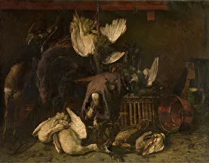 Wild Boar Prints: Still Life with Dead Game, late 19th-early 20th century. Creator: Edouard Chappel