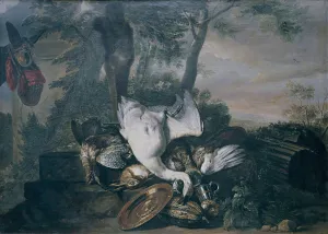 Mules Prints: Still Life with Dead Swan, mid-17th century. Creator: Adriaen van Utrecht