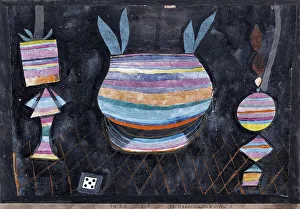 Watercolour And Ink On Cardboard Prints: Still Life with Dice. Artist: Klee, Paul (1879-1940)
