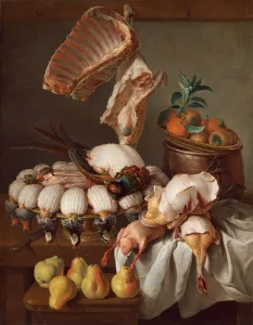 Still Life with Dressed Game, Meat, and Fruit, 1734. Creator Still Life with Dressed Game, Meat, and Fruit, 1734. Creator