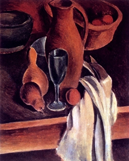 Fauvist Prints: Still Life with Earthenware Jug and White Napkin