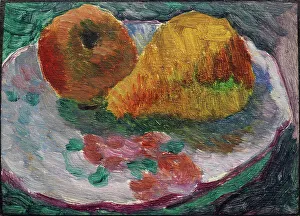 Javlensky Prints: Still life with faience plate and fruit