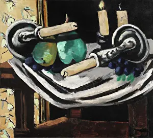 1929 Prints: Still Life with Fallen Candles, 1929. Creator: Max Beckmann