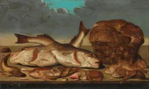 Assorted Prints: Still Life with Fish, 1638. Creator: Willem Ormea