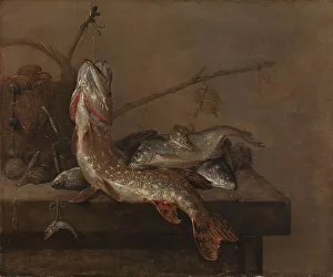 Dead Animal Prints: Still life with fish, 1648-1672. Creator: Pieter van Noort