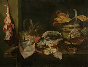 Abraham Hendriksz Van Beijeren Prints: Still Life with Fish, 1660-1670. Creator: Abraham van Beyeren