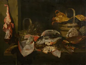 Cuisine Gallery: Still life with Fishes, 1660. Creator: Beijeren, Abraham Hendricksz, van (1620 / 21-1690)