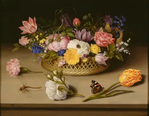 Tulips Prints: Still Life with flowers, 1614. Artist: Bosschaert, Ambrosius, the Elder (1573-1621)