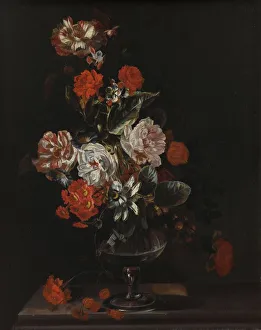 Condolence Prints: Still Life with Flowers, 1700-1720. Creator: Jacob Campo Weyerman