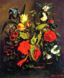 Still Life of Flowers, 1863. Artist: Gustave Courbet