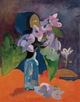 Paul Eugéne Henri 1848 1903 Gallery: Still Life with Flowers and Idol, ca 1892