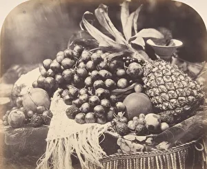 Strawberries Gallery: Still Life with Fruit, 1860. Creator: Roger Fenton