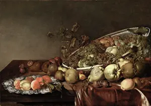 Peaches Prints: Still Life with Fruit, c1630. Creator: Claes van Heussen