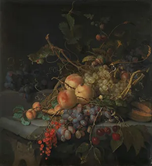 Redcurrant Prints: Still Life with Fruit, c.1670-c.1727. Creator: Jacob van Walscapelle