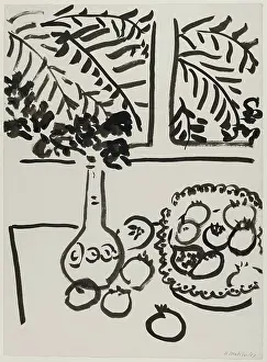 Henri Mile Benot Prints: Still Life with Fruit and Flowers, 1947. Creator: Henri Matisse