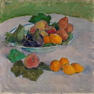 Moser Prints: Still life with fruit and leaves