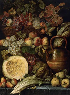 Art History Museum Prints: Still life with fruit, Last quarter of 17th cen Creator: Vogelaer, Karel van (Carel de)