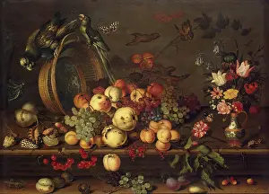 Shell Prints: Still Life with Fruits, Shells and Insects, 1620. Creator: Balthasar van der Ast