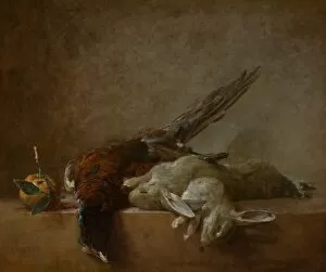 Chardin Jean Simeon Gallery: Still Life with Game, probably 1750s. Creator: Jean-Simeon Chardin