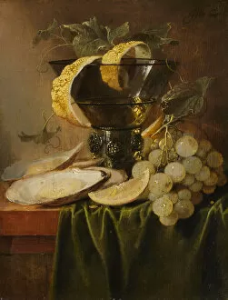 Still Life with a Glass and Oysters, ca. 1640. Creator: Jan Davidsz de Heem