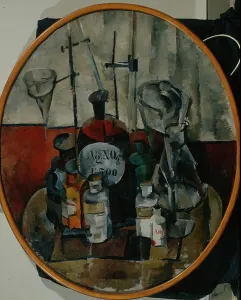 Perm Prints: Still Life. Glass Vessels, 1919. Creator: Osmiorkin, Alexander Alexandrovich (1892-1953)