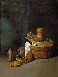 Art History Museum Prints: Still life with household utensils, 1645