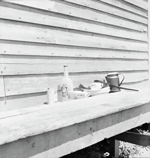 Still life housing of migrant berry pickers in southern New Jersey, 1936. Creator: Dorothea Lange