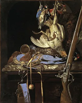 Pronkstilleven Prints: Still Life with Hunting Gear, 1664. Creator: Willem van Aelst