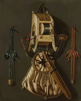 Sheath Prints: Still Life with Implements of the Hunt, 1670-1686. Creator: Johannes Leemans