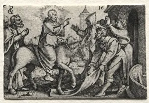 The Life of Jesus Christ: Christ Entering Jerusalem, c. 1534-35. Creator: Georg Pencz (German, c