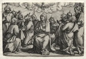 The Life of Jesus Christ: The Descent of the Holy Ghost, c. 1534-35. Creator: Georg Pencz (German
