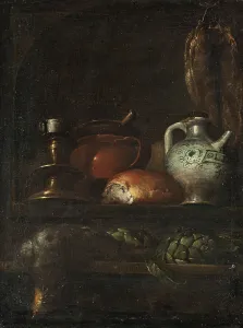 Kitchenware Prints: Still Life in a Kitchen, c17th century. Creator: Unknown