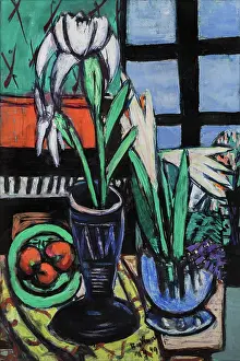 Single Stem Prints: Still Life with Lilies, 1949. Creator: Max Beckmann