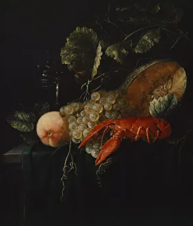 Art History Museum Prints: Still life with lobster, Second Half of the 17th cen Creator: Anonymous