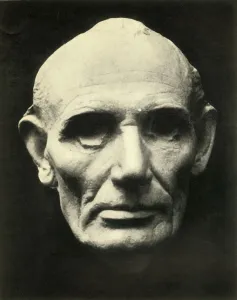 Ludwig Prints: Life mask of Abraham Lincoln, 1860, (1930). Creator: Unknown