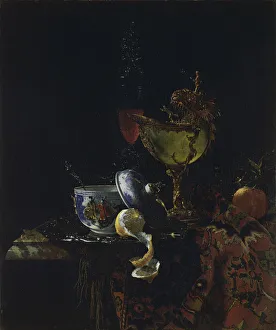 Still life with Nautilus Cup. Artist: Kalf, Willem (1619-1693)