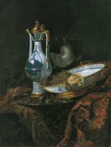 At The Table Prints: Still life with Nautilus Cup. Artist: Kalf, Willem (1619-1693)