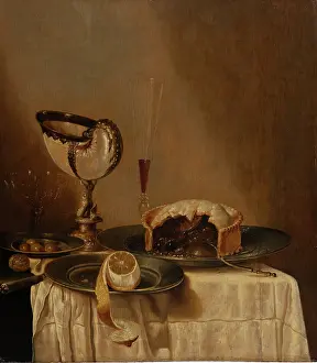 Lemon Prints: Still life with Nautilus Cup, c1645-1650. Creator: Unknown